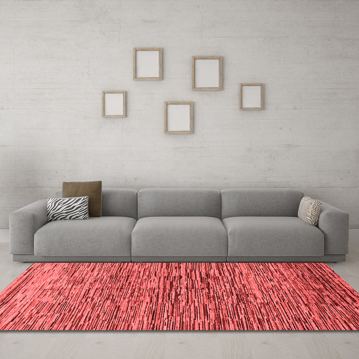 Modern Red Washable Rugs