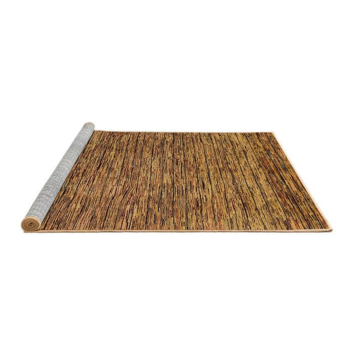 Sideview of Machine Washable Abstract Saddle Brown Rug, wshabs1689