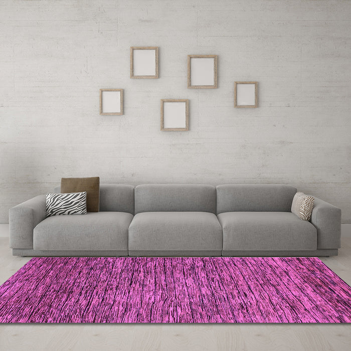 Machine Washable Abstract Purple Modern Area Rugs in a Living Room, wshabs1689pur