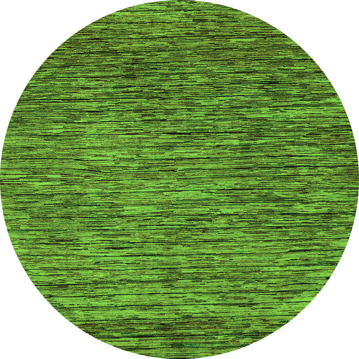 Round Machine Washable Abstract Green Modern Area Rugs, wshabs1689grn