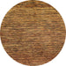 Round Abstract Saddle Brown Modern Rug, abs1689