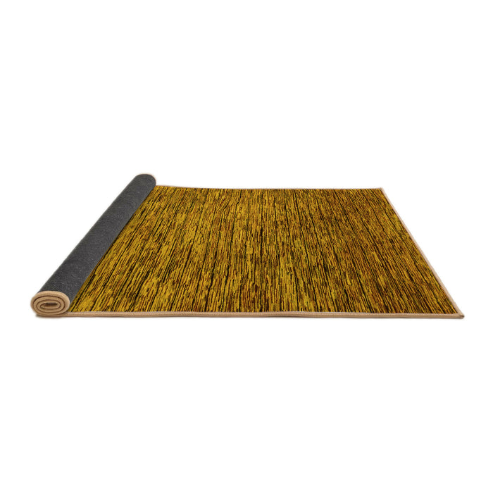 Sideview of Abstract Yellow Modern Rug, abs1689yw