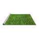 Sideview of Machine Washable Abstract Green Modern Area Rugs, wshabs1689grn