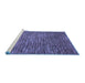 Sideview of Machine Washable Abstract Blue Modern Rug, wshabs1689blu