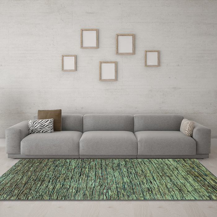Machine Washable Abstract Light Blue Modern Rug in a Living Room, wshabs1689lblu