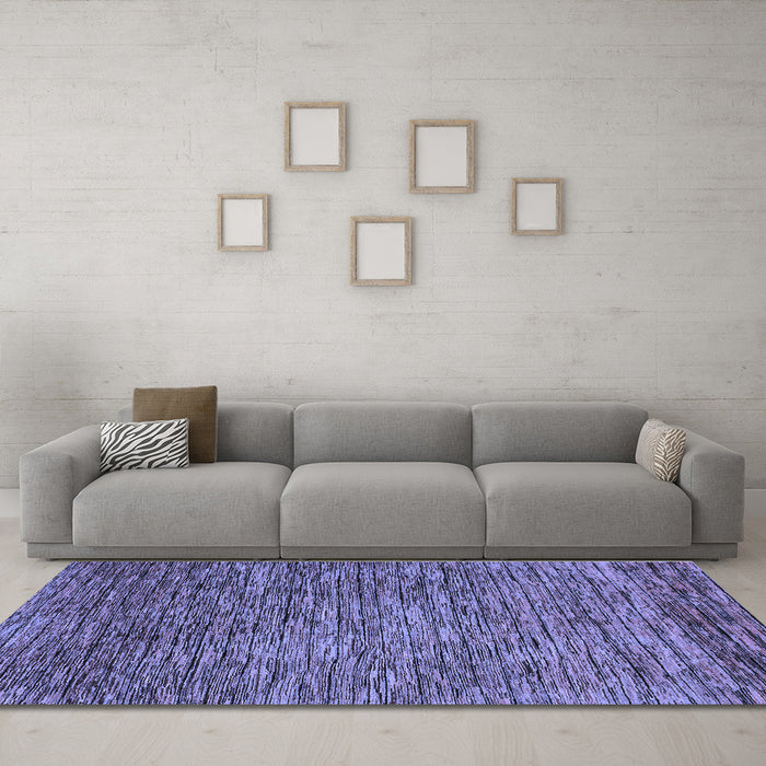 Machine Washable Abstract Blue Modern Rug in a Living Room, wshabs1689blu