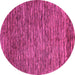 Round Abstract Pink Modern Rug, abs1689pnk