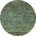 Round Abstract Light Blue Modern Rug, abs1689lblu