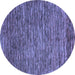 Round Abstract Blue Modern Rug, abs1689blu