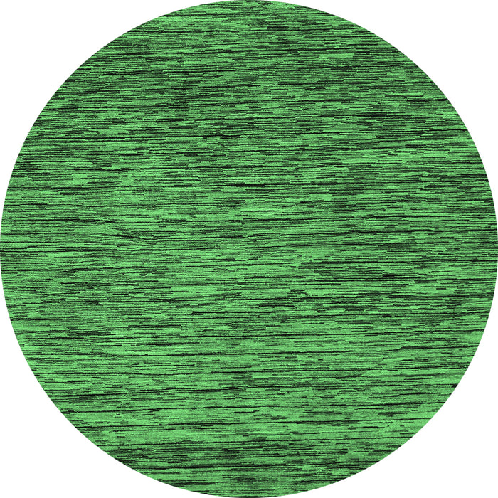 Round Abstract Emerald Green Modern Rug, abs1689emgrn