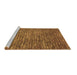 Sideview of Machine Washable Abstract Brown Modern Rug, wshabs1689brn