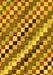 Checkered Yellow Modern Rug, abs168yw