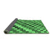 Sideview of Checkered Emerald Green Modern Rug, abs168emgrn