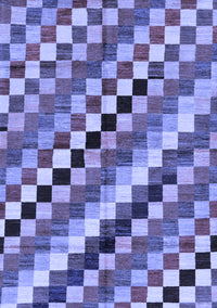 Checkered Blue Modern Rug, abs168blu