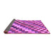 Sideview of Checkered Purple Modern Rug, abs168pur