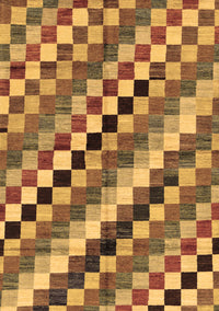 Checkered Brown Modern Rug, abs168brn