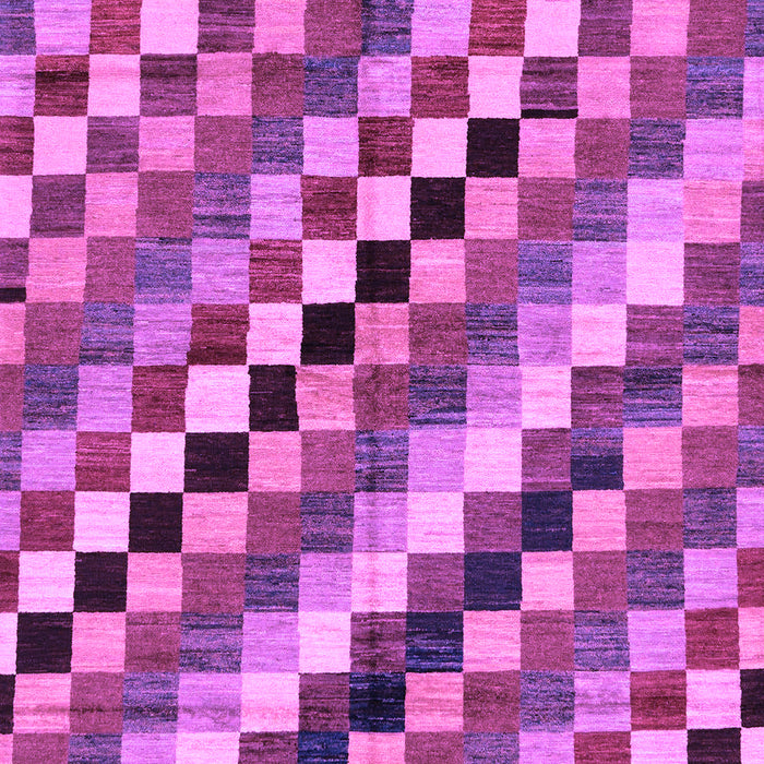 Machine Washable Checkered Purple Modern Area Rugs, wshabs168pur
