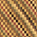 Square Checkered Brown Modern Rug, abs168brn