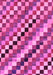 Machine Washable Checkered Pink Modern Rug, wshabs168pnk