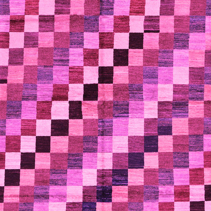 Machine Washable Checkered Pink Modern Rug, wshabs168pnk