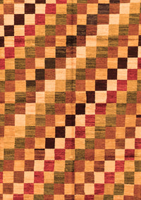 Checkered Orange Modern Rug, abs168org