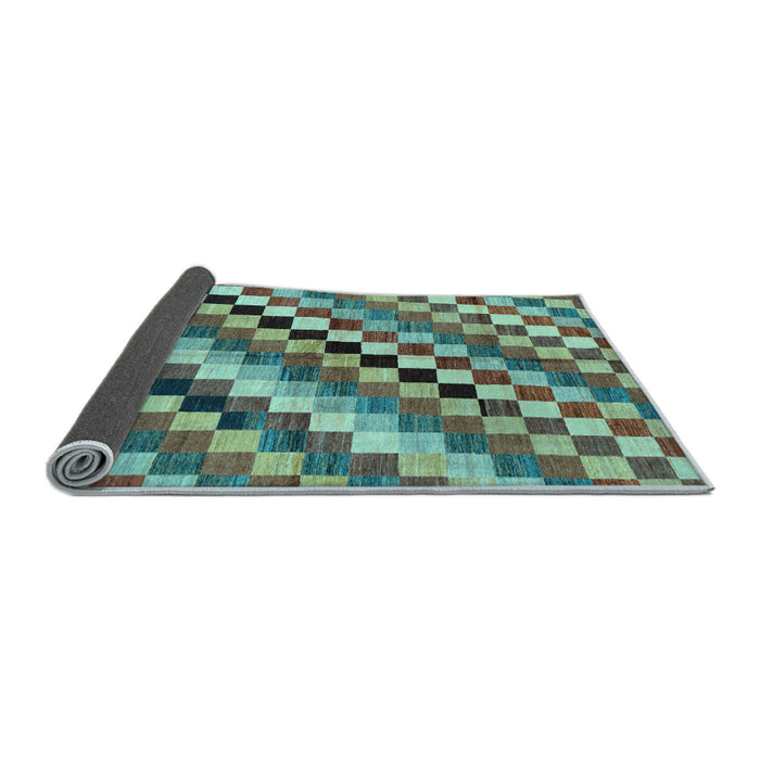 Sideview of Checkered Light Blue Modern Rug, abs168lblu