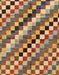 Abstract Brown Red Checkered Rug, abs168