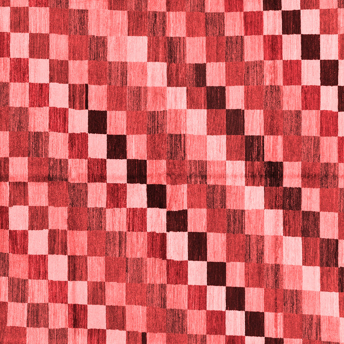 Checkered Red Modern Rug, abs168red