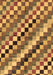 Machine Washable Checkered Brown Modern Rug, wshabs168brn