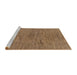 Sideview of Machine Washable Abstract Light Brown Rug, wshabs169