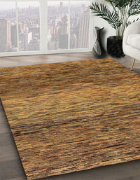 Abstract Saddle Brown Modern Rug, abs1690