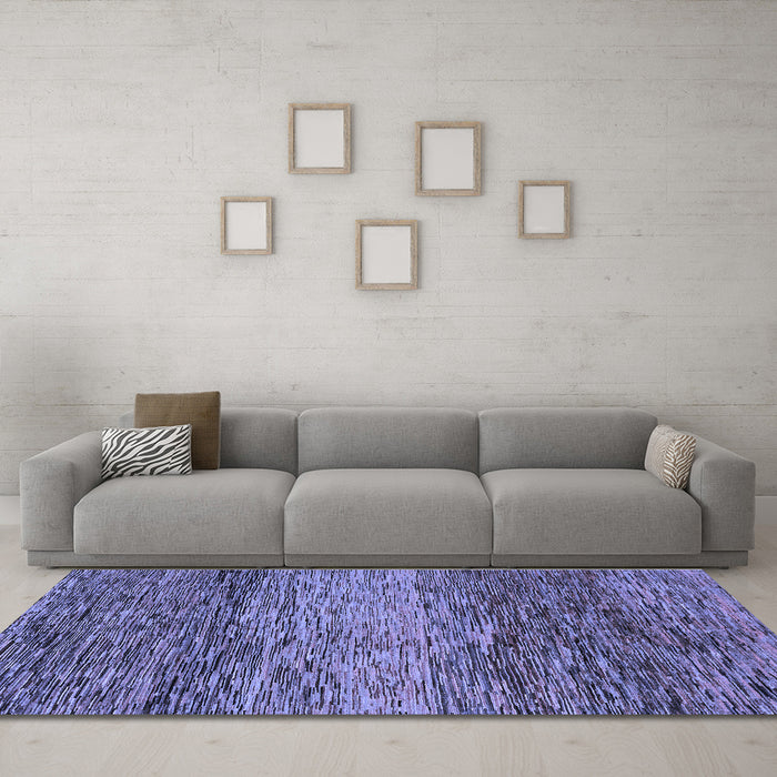Machine Washable Abstract Blue Modern Rug in a Living Room, wshabs1690blu
