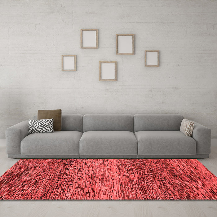 Modern Red Washable Rugs