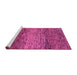 Sideview of Machine Washable Abstract Pink Modern Rug, wshabs1690pnk