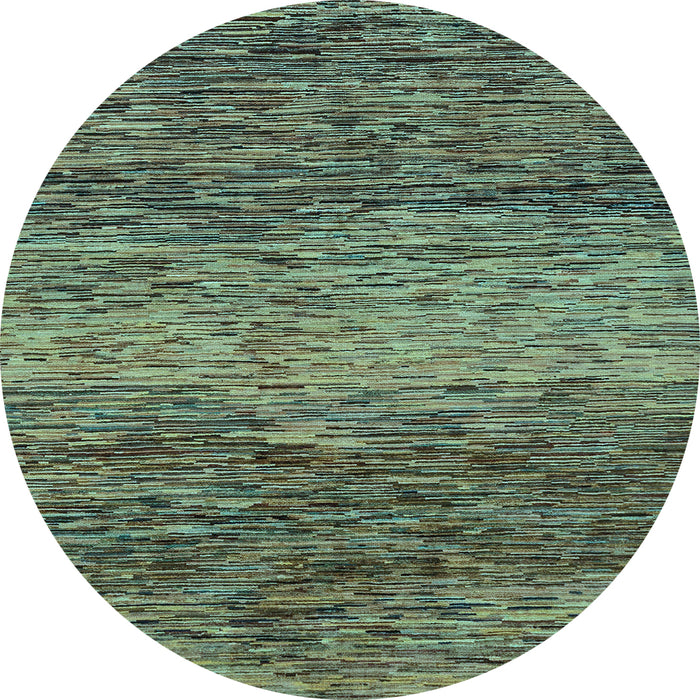 Round Abstract Light Blue Modern Rug, abs1690lblu