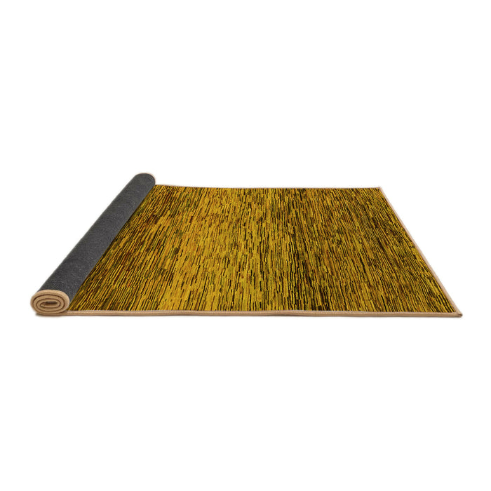 Sideview of Abstract Yellow Modern Rug, abs1690yw