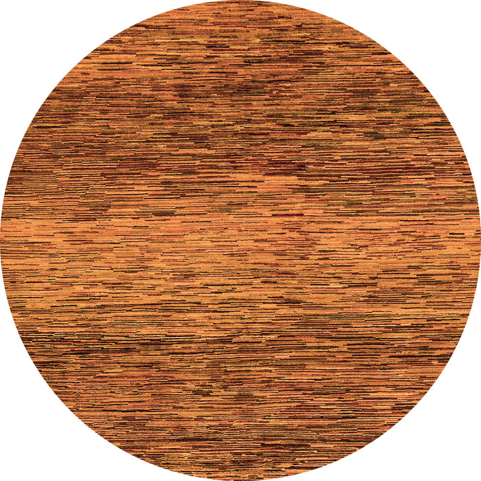 Round Abstract Orange Modern Rug, abs1690org