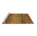 Sideview of Machine Washable Abstract Brown Modern Rug, wshabs1690brn