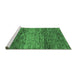 Sideview of Machine Washable Abstract Emerald Green Modern Area Rugs, wshabs1690emgrn