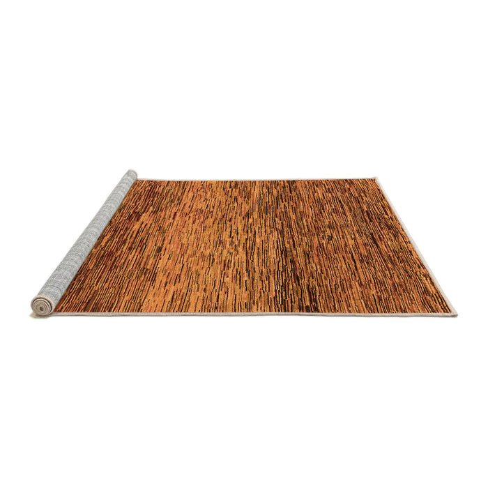 Sideview of Machine Washable Abstract Orange Modern Area Rugs, wshabs1690org