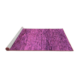 Sideview of Machine Washable Abstract Purple Modern Area Rugs, wshabs1690pur