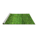 Sideview of Machine Washable Abstract Green Modern Area Rugs, wshabs1690grn