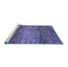 Sideview of Machine Washable Abstract Blue Modern Rug, wshabs1690blu