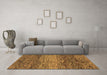 Machine Washable Abstract Brown Modern Rug in a Living Room,, wshabs1690brn