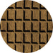 Round Abstract Brown Modern Rug, abs1691brn