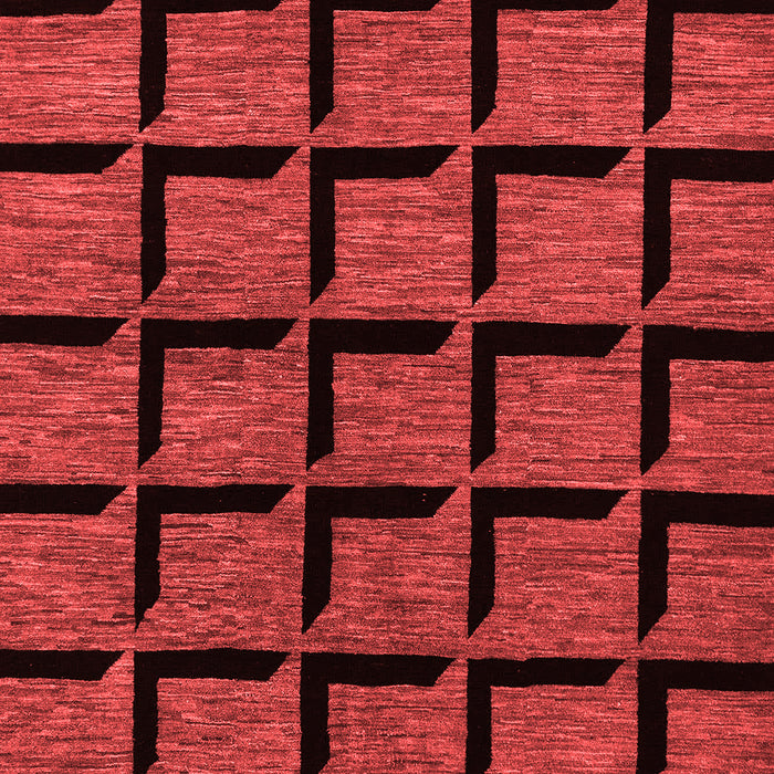 Machine Washable Abstract Red Modern Rug, wshabs1691red