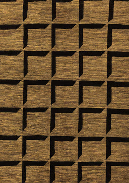 Abstract Brown Modern Rug, abs1691brn