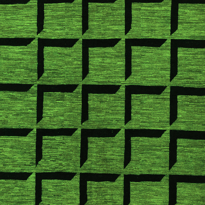 Machine Washable Abstract Green Modern Area Rugs, wshabs1691grn