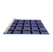 Sideview of Machine Washable Abstract Blue Modern Rug, wshabs1691blu