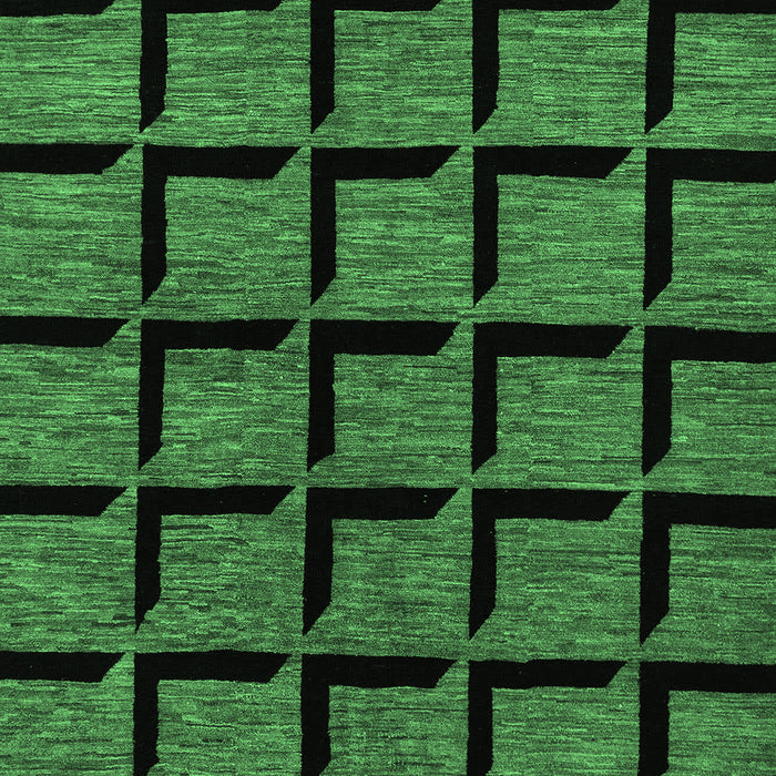 Machine Washable Abstract Emerald Green Modern Area Rugs, wshabs1691emgrn